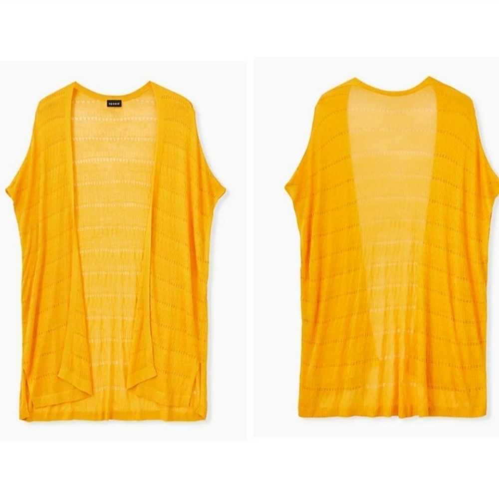 Torrid | GOLDEN YELLOW POINTELLE OPEN FRONT KIMONO